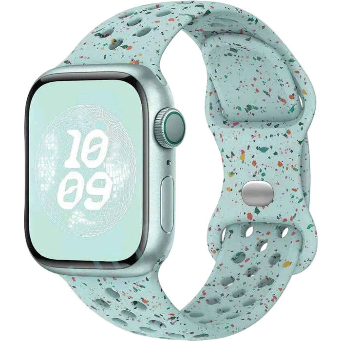 Pine Green Athletic Sport Silicone Watch Band for Apple Watch On Sale