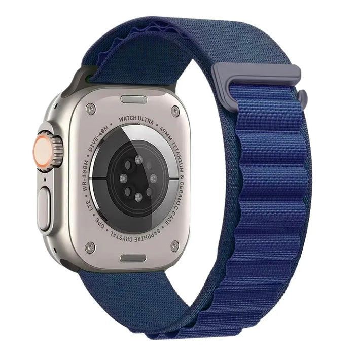 Navy Blue Trail-Style Woven Nylon Sport Loop Band With Adjustable Hook Closure On Sale
