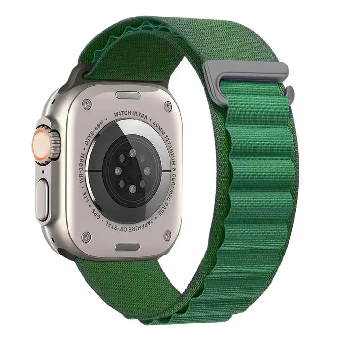 Dark Green Trail-Style Woven Nylon Sport Loop Band With Adjustable Hook Closure On Sale