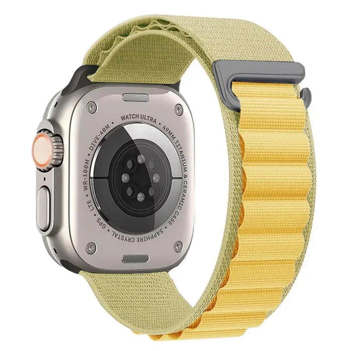 Yellow Trail-Style Woven Nylon Sport Loop Band With Adjustable Hook Closure On Sale