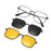 3 in 1 Lightweight Black Frame Eyeglasses With Magnetic Clip Polarized Sunglasses Set On Sale