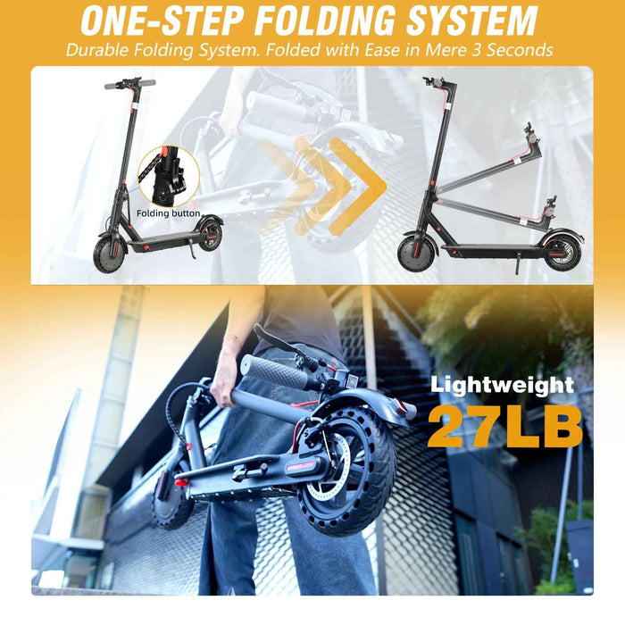 Lightweight Foldable Long Range Electric Scooter 48V 10.5Ah 500W Motor with APP For Adults On Sale