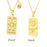 Gold Cancer Zodiac Sign Stainless Steel Pendant Necklace – Tarot Card Style Constellation Necklace for Women On Sale