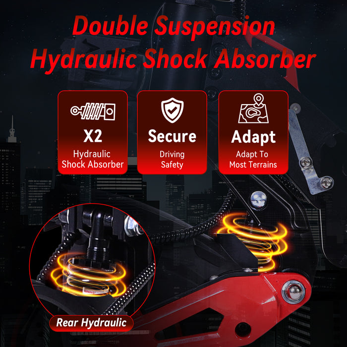 J15 MAX Off-Road 1600W Motor 50KM/H 48v 18Ah Battery 30 Miles Range LED Display 11" Foldable Commuter Electric Scooter For Adults On Sale