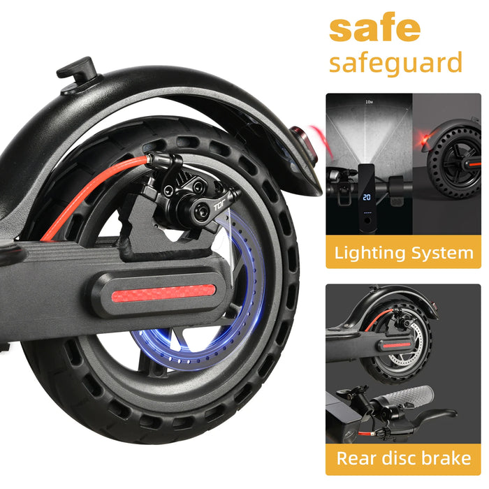T-MAX Lightweight Foldable Long Range Electric Scooter 48V 10.5Ah 500W Motor with APP For Adults On Sale