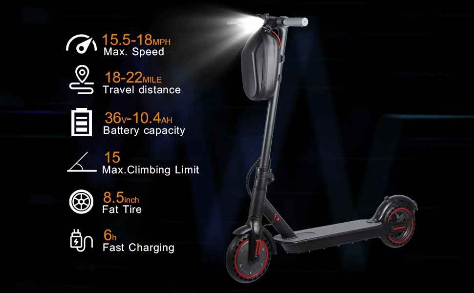 Lightweight Foldable Long Range Electric Scooter 48V 10.5Ah 500W Motor with APP For Adults On Sale