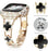 Cloverleaf Diamond Women Stainless Steel Apple Watch Bracelet For Ultra, 49mm, 46mm, 45mm, 44mm, 42mm, 41mm, 40mm, 38mm On Sale