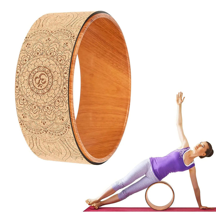 Cork Wood Yoga Wheel On Sale