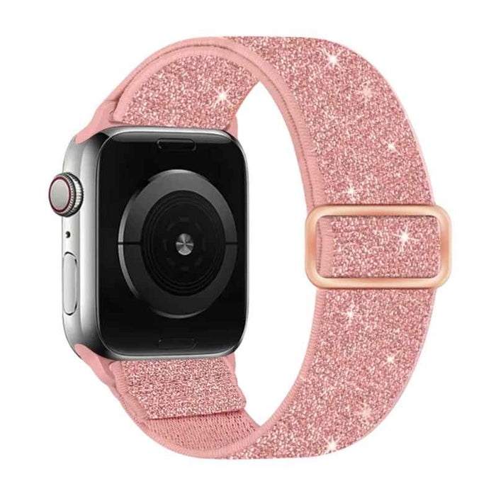Pink Glitter Sparkle Nylon Strap for Apple Watch 38mm, 40mm, 41mm, 42mm, 44 mm, 45mm On Sale