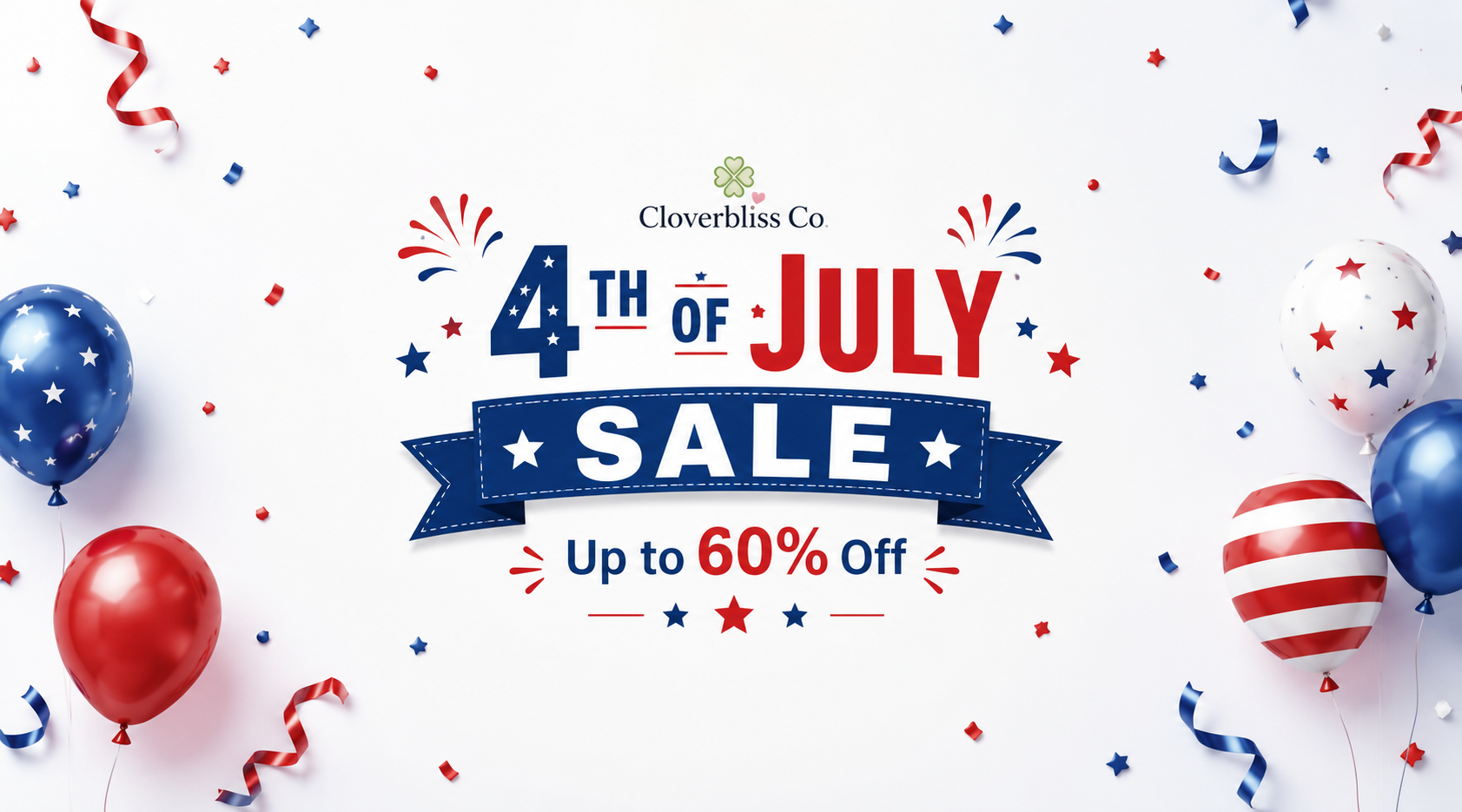 4th of July Sale - Everything Up To 60% Off! Shop the Deals Today! Cloverbliss.com
