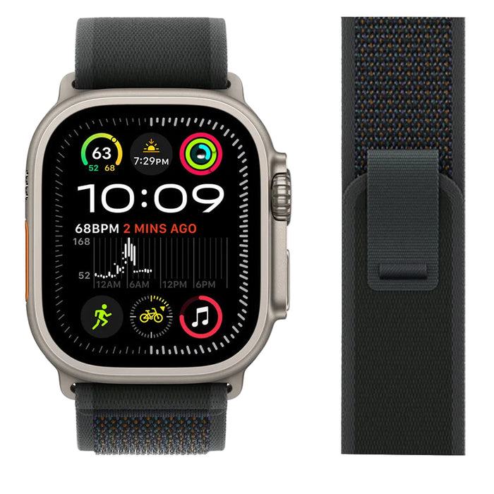 Black Titanium Trail Loop Watch Straps Collection For Apple Watch Series On Sale