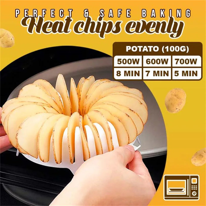 Healthy Oil-Free Microwave Potato Chips Maker – DIY Crispy Snack with sauce Trays On Sale