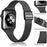 Black Slim Stainless Steel Mesh Adjustable Watch Band for Apple Watch Series 11, 10, 9, 8, 7, SE, 6, 5, 4, 3 and Ultra On Sale
