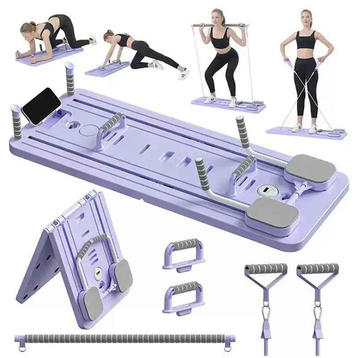 Purple 6-in-1 Foldable Multi-Purpose Pilates Exercise Board For Abdominal And Core Strength Workout Training On Sale