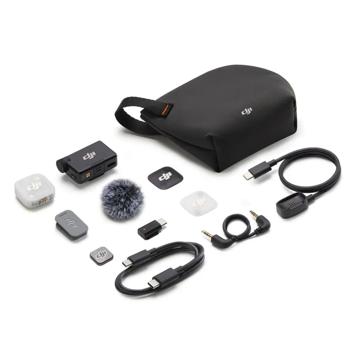 DJI Mic Mini (1 TX 1 RX), 2 magnetic font covers, and charging case On Sale