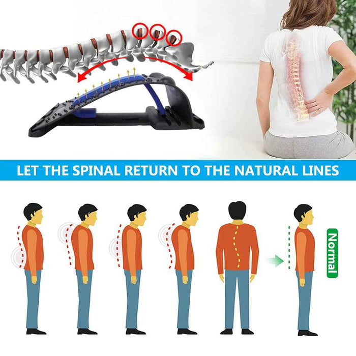 Magnetotherapy Multi-Level Adjustable Lumbar Back Stretcher On Sale
