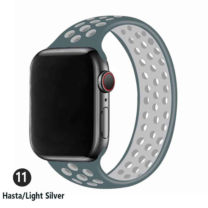 Green White Sport Solo Band for Apple Watch Strap On Sale