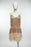 Champagne Spaghetti Strap Tassel Sequins Feather Fringe Mini Dress On Sale