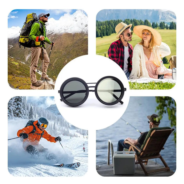 9 Gears Adjustable ND Dimming Filter UV Polarized Sunglasses On Sale