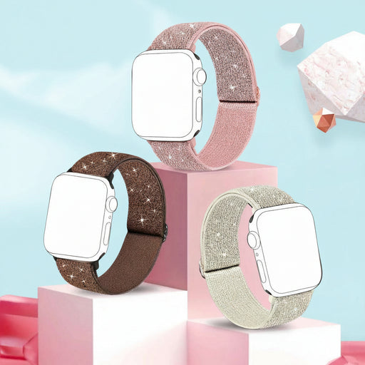 Glitter Sparkle Nylon Strap for Apple Watch 38mm, 40mm, 41mm, 42mm, 44 mm, 45mm On Sale