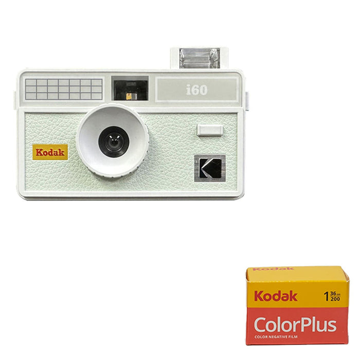 Green Kodak i60 Reusable 35mm Film Camera Built in Flash and one Color Plus 200 Roll Film On Sale