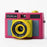 Rose Red HOLGA 135 BC Retro 35 mm Film Camera With Light Leak Effect Dark Angle Front View Bulb Mode Shutter Detail﻿ On Sale