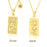 Gold Virgo Zodiac Sign Stainless Steel Pendant Necklace – Tarot Card Style Constellation Necklace for Women On Sale