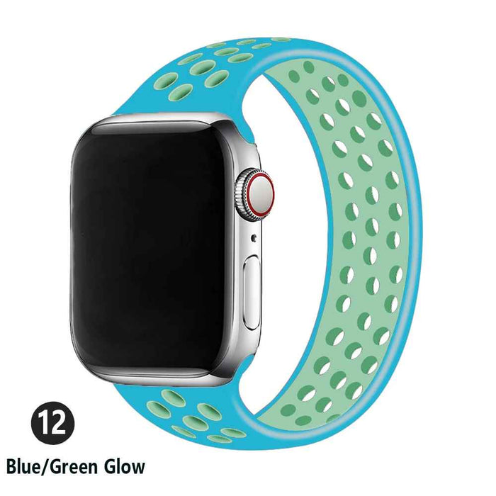 Blue Green Sport Solo Band for Apple Watch Strap On Sale