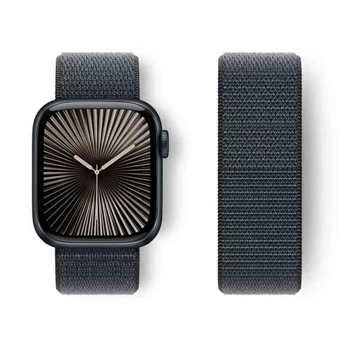 Dark Ink Nylon Watch Straps Collection For Apple Watch 38mm, 40mm, 41mm, 42mm, 44mm, 46mm, 45mm, 49mm On Sale