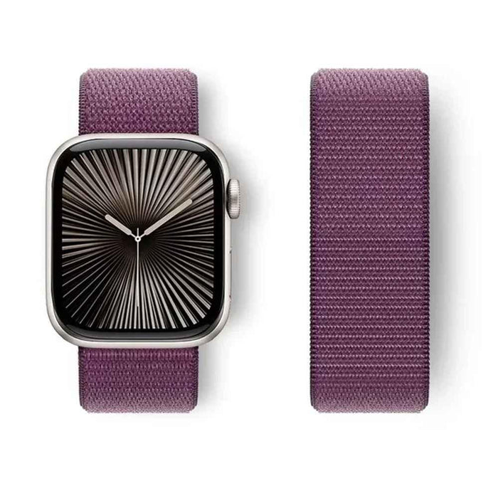 New Plum Nylon Watch Straps Collection For Apple Watch 38mm, 40mm, 41mm, 42mm, 44mm, 46mm, 45mm, 49mm On Sale