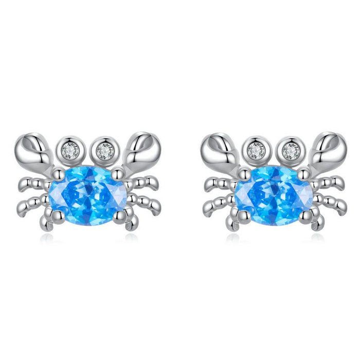925 Sterling Silver Ocean Marine Life Theme Crab Stud Earrings Collection On Sale