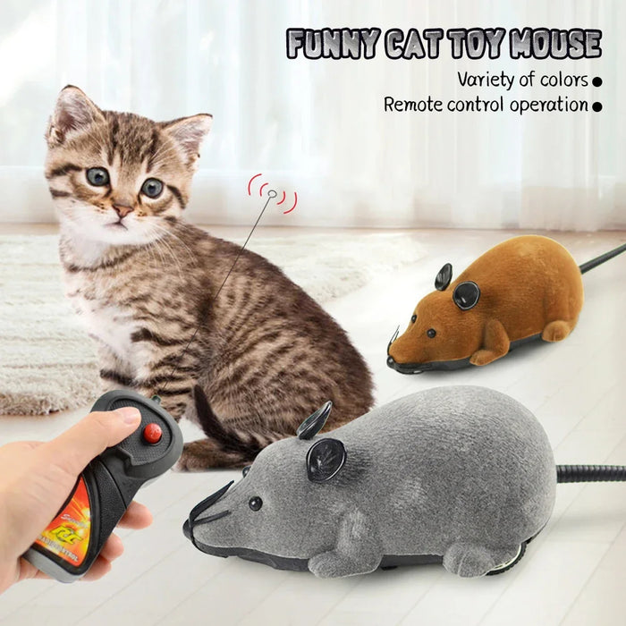 Wireless Remote Control Robot Mouse Toy for Cats, Dogs, And Kids On Sale