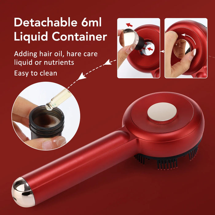 Red Light Scalp Massager Comb with Vibration and Serum Applicator – 3 Modes Rechargeable Hair Care Brush On Sale