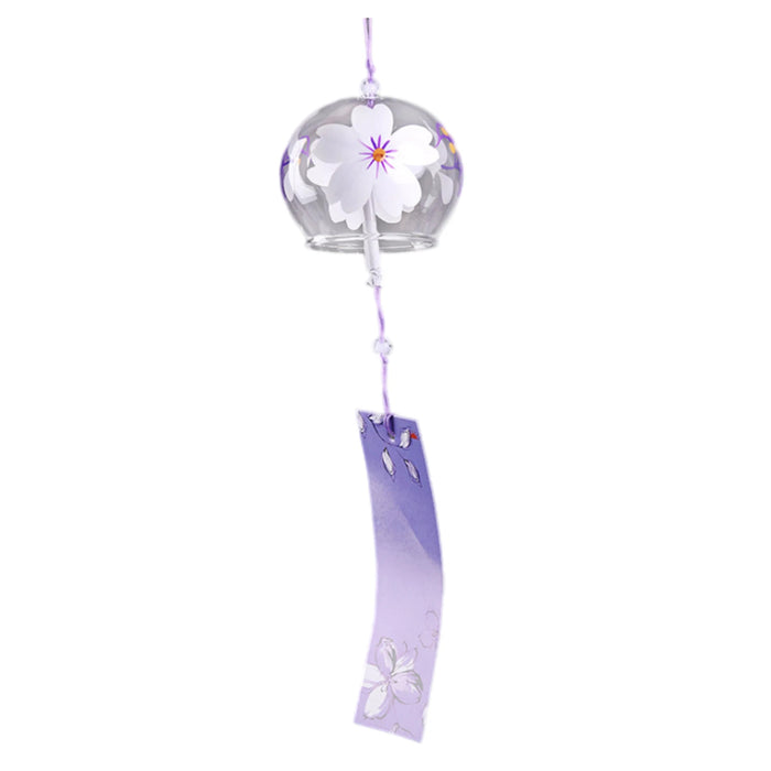 White Cherry Flowers Handmade Glass Japanese Wind Chimes On Sale