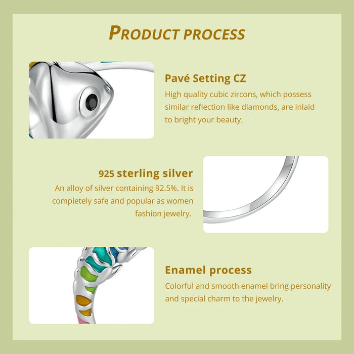 925 Sterling Silver Chameleon Ring On Sale