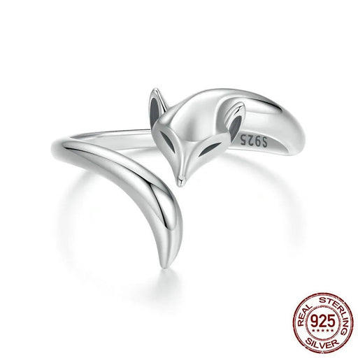 925 Sterling Silver Fox Open Rings On Sale