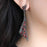 925 Sterling Silver Natural Red Garnet Gemstone Vintage Gothic Statement Drop Earrings On Sale