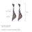 925 Sterling Silver Natural Red Garnet Gemstone Vintage Gothic Statement Drop Earrings On Sale