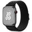 Dark Black Nylon Sport Loop Watch Straps Collection For Apple Watch 38mm, 40mm, 41mm, 42mm, 44 mm, 45mm, 46mm, 49mm On Sale