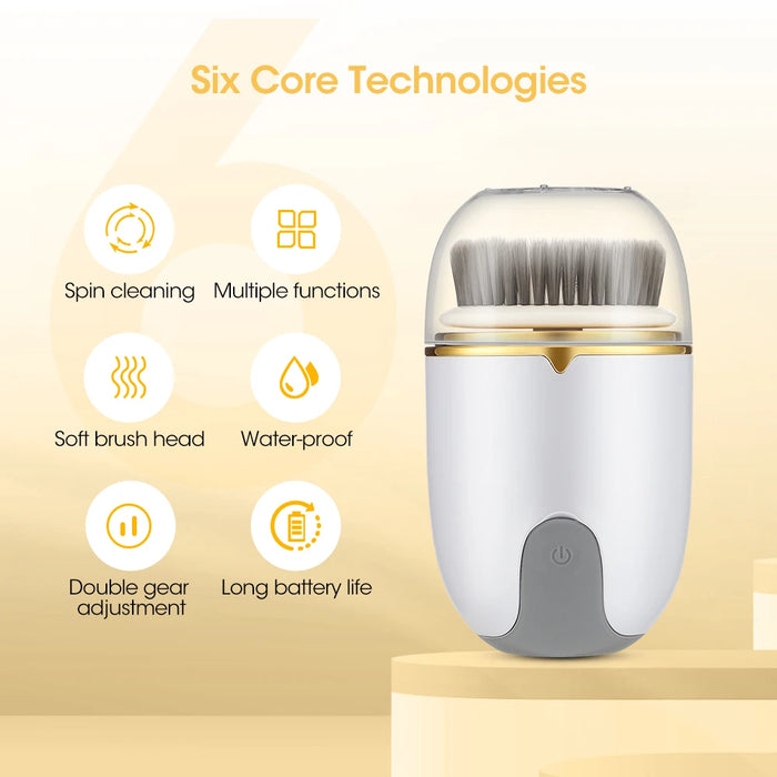 Rejuvenation Set - Ultrasonic Skin Scrubber, Sonic Facial Cleaning Brush On Sale