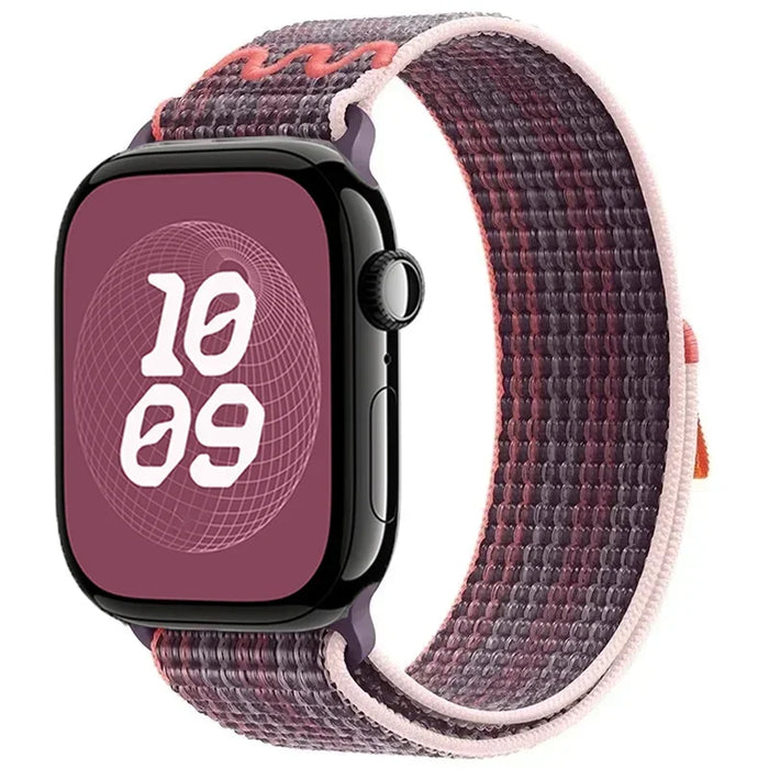 Berry Purple Nylon Sport Loop Watch Band for Apple Watch 38mm 40mm 41mm 42mm 44mm 45mm 46mm 49mm On Sale