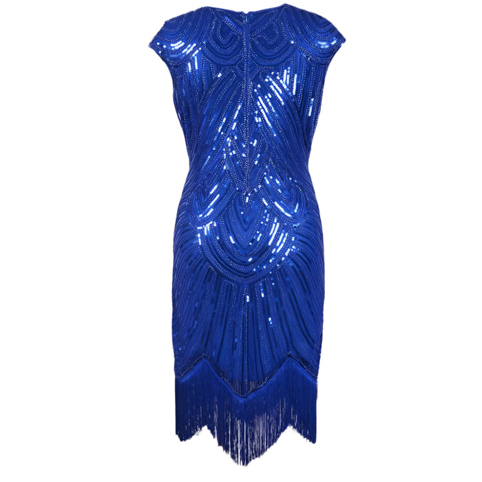 1920s Inspired O-Neck Fringe Flapper Dress – Sleeveless Vintage Knee-Length Party Dress for Women Red / L 1920s Inspired O-Neck Fringe Flapper Dress – Sleeveless Vintage Knee-Length Party Dress for Women Red / L