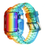 Colorful Rainbow Clear iWatch Case And Silicone Straps Sets For Apple Watch Band 38mm, 40mm, 41mm, 42mm, 44mm, 45mm On Sale