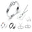 Concentric interlocking Chain And Link Stainless Steel Couple Bracelet On Sale