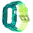 Double Green Clear iWatch Case And Silicone Straps Sets For Apple Watch Band 38mm, 40mm, 41mm, 42mm, 44mm, 45mm On Sale