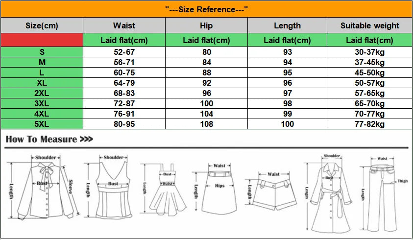 Size Chart Of Windproof High-Waisted Classic Down Skinny Snow Pants