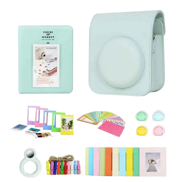 Camera Accessory Kit Compatible with Fujifilm Instax Mini 12 – Green PU Case, Album, Filters, Frames and Stickers Bundle On Sale
