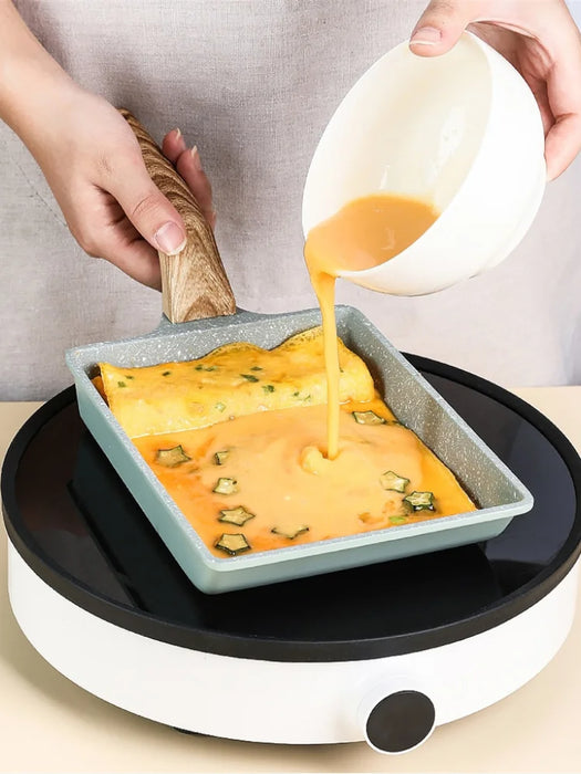 Japanese Tamagoyaki Non-Stick Frying Pan – Square & Rectangle Omelette Pan On Sale