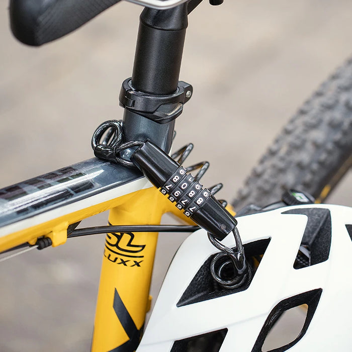 Anti-theft Steel Wire Mini Password Bike Helmet Lock On Sale