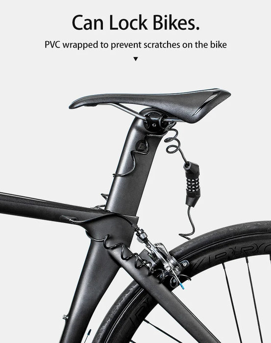 Anti-theft Steel Wire Mini Password Bike Helmet Lock On Sale